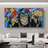 Engraçado Animal Orangotango Graffiti Arte de Rua Pintura em Tela Arte de Parede Fotos Pôsteres e Impressões para Sala de Estar Decoração de Casa Sem Moldura