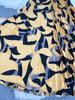 European & American Printed Pleated A-line Midi Skirt for Women - High-waisted, Versatile & Slimming