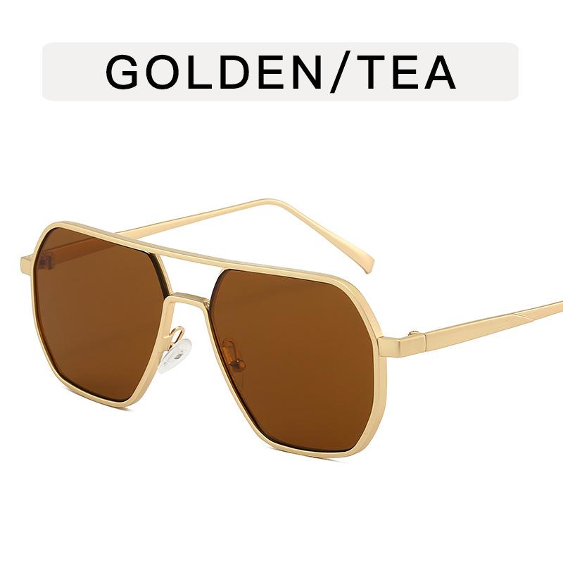 Pilot Shape Men's Sunglasses Double Bridge UV400 Protection Popular Sun Glasses Driving Hiking Sunglasses