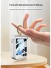 GKK Samsung Z Flip5 Full Coverage Frosted Case with Finger Ring Buckle & Small Folding Hinge.