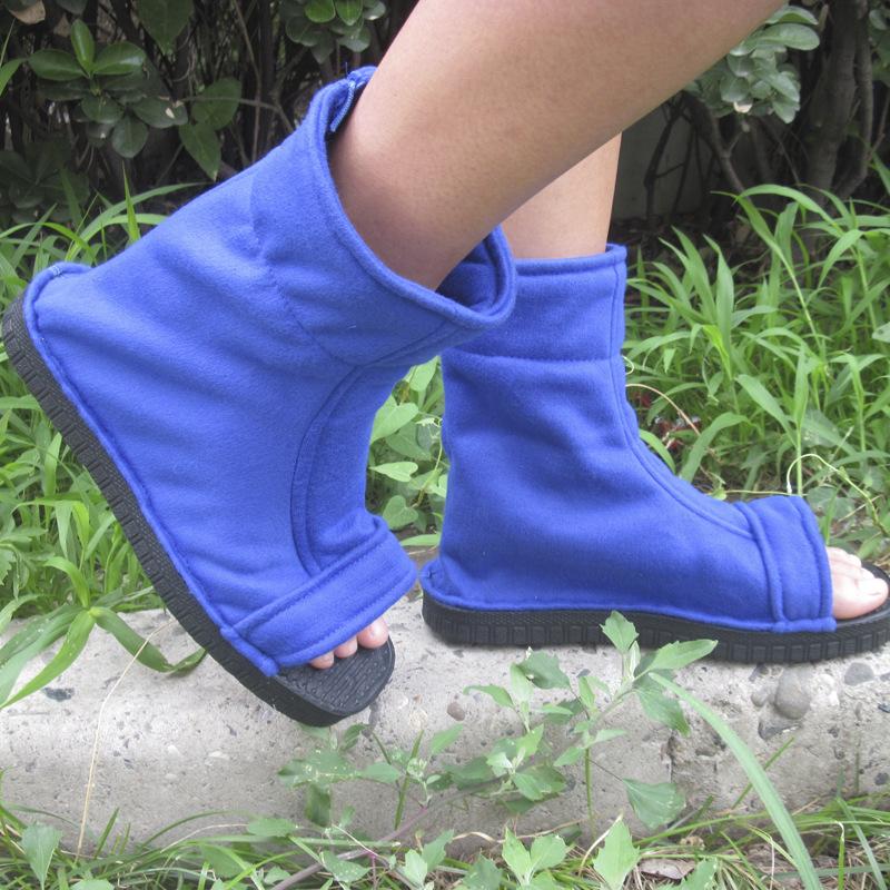Blue Ninja Shoes Konoha Uchiha Sasuke Sakura Haruno Hatake Kakashi Cosplay Shoes 35