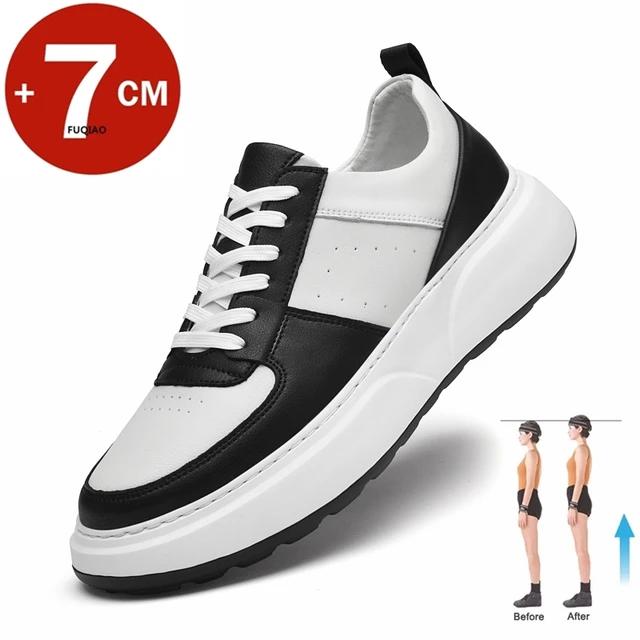Man Sneakers Hidden Heels Elevator Shoes Breathable Heightening Shoes For Men Increase Insole 7CM Lift Sports Casual Taller Shoe
