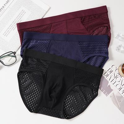 Boxers de Malha de Bambu Masculinos Roupa Interior Hombre Respirável Cuecas Sexy Shorts Masculinos Lingerie Cuecas
