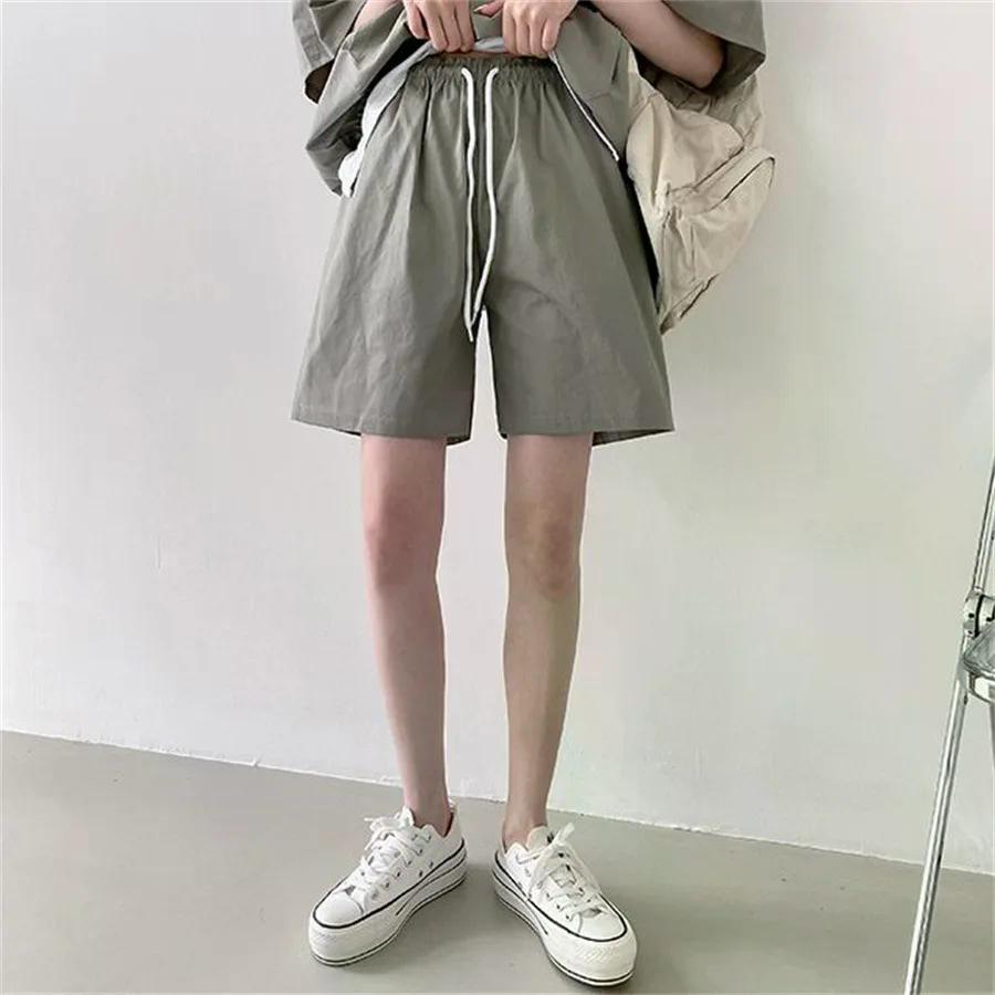 Women's 2 Pieces Sets Sweat Suit Summer Shorts T-shirt Hooded Loose Sports Tracksuit Training Bottom Suit Korean Style