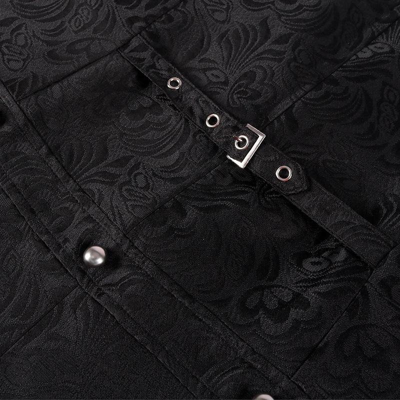 2025 Gothic Medieval Men's Vest and Waistcoat Set for Spring/Autumn - European & American Style Stage Costume