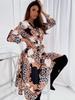 2024 Autumn European & American Fashion Long-Sleeve Printed Dress