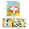 3D Geometry Collage Sticker Book Handmade Cartoon Animal Traffic Sticker Puzzle Toys Enhance Focus Training Enlightenment Gifts