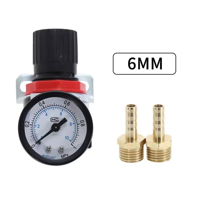 EU AR2000 Filettatura 1/4" BSP Regolatore di Pressione per Compressore d'Aria Pneumatico Valvola di Riduzione Raccordi Connettori 4MM 6MM 8MM 10MM 12MM