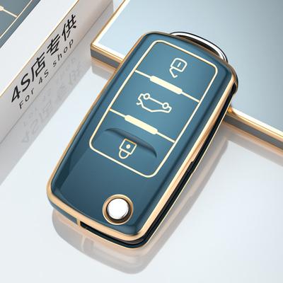 For Volkswagen VW Polo Golf Passat Tiguan Beetle Caddy T5 Up Eos Skoda Octavia Seat Leon Altea TPU Car Remote Key Case Cover
