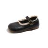 New Autumn Children's Shoes, Korean Style Lace Trim Girls' Princess Shoes, Soft-soled Baby Leather Shoes, Versatile