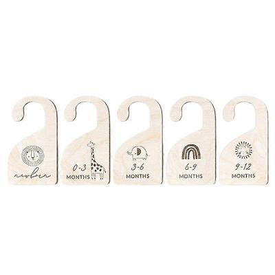 Wooden Baby Closet Dividers Clothes Organizers Newborn Growth Remembrance
