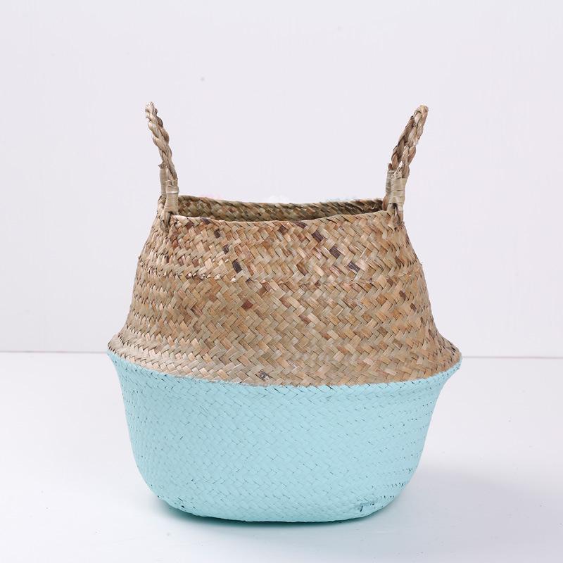 Mid-Autumn Festival Cattail Weave Handmade Plant Fiber Flower Pot