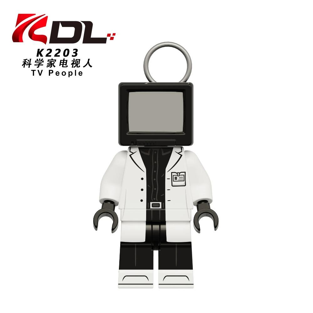 Skibidi Toilet MOC Abstract Robot Building Blocks Compatible With LEGO Monitor TV Man Delicate Figures Mini Model Bricks Toys