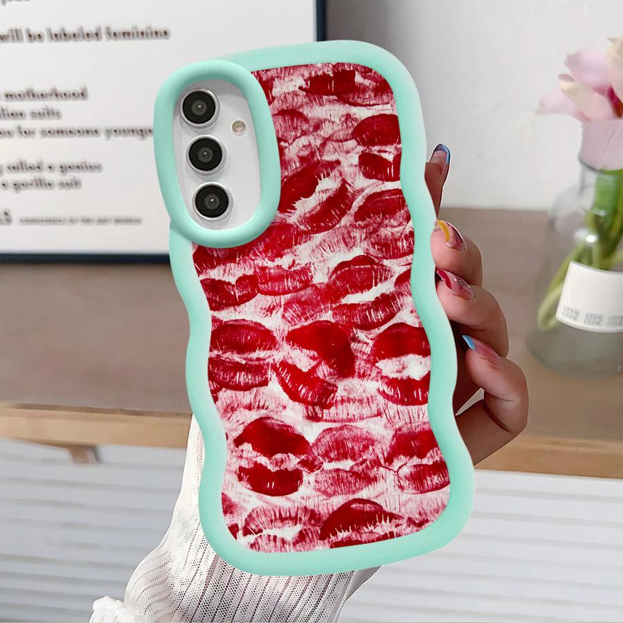 Soft Phone Cover Case for Samsung Galaxy A12 A52 A16 A21s A11 A14 A15 A13 A23 A33 A53 A22 A04 A05 A06 A03 Retro And Sexy Red Lip