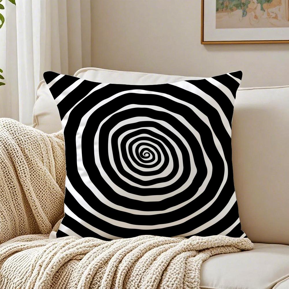 Minimalist Black and White Geometric Lines Cushion Cover Pillowcase Antidustmite Living Room Sofa Decor Cushion Room