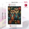 Vintage owl Pattern  3pcs 100% Round Full Drill 5D DIY Diamond Painting Embroidery Cross Stitch Rhinestone Décor