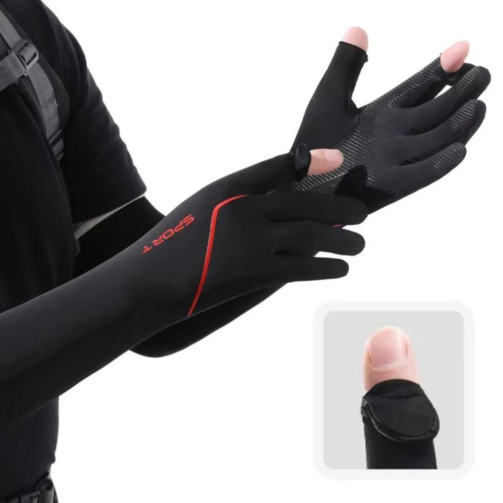 Breathable Long Arm Sleeves Cooling Ice Silk Sleeves Quick-Dry Sun Protection Sleeves Fishing