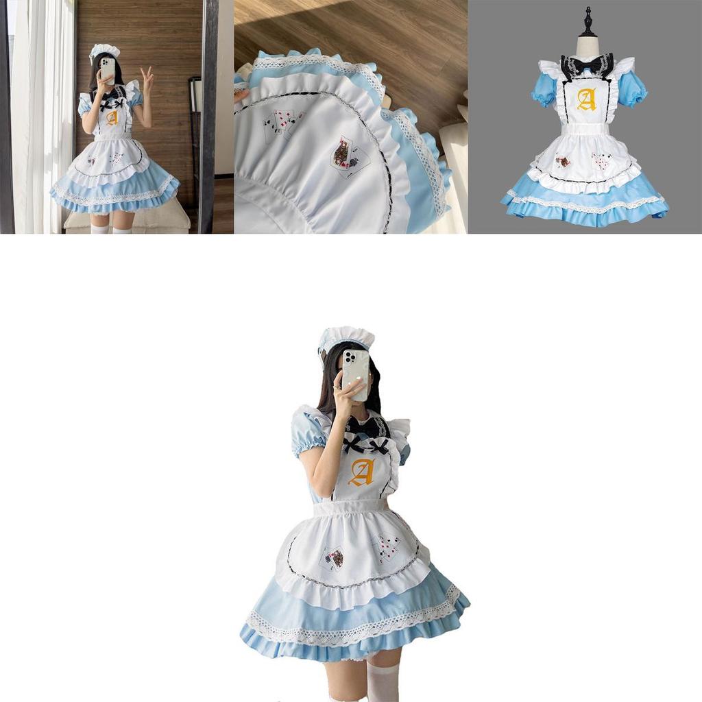 Alice In Wonderland Maid Cosplay Costume Playing Cards Series