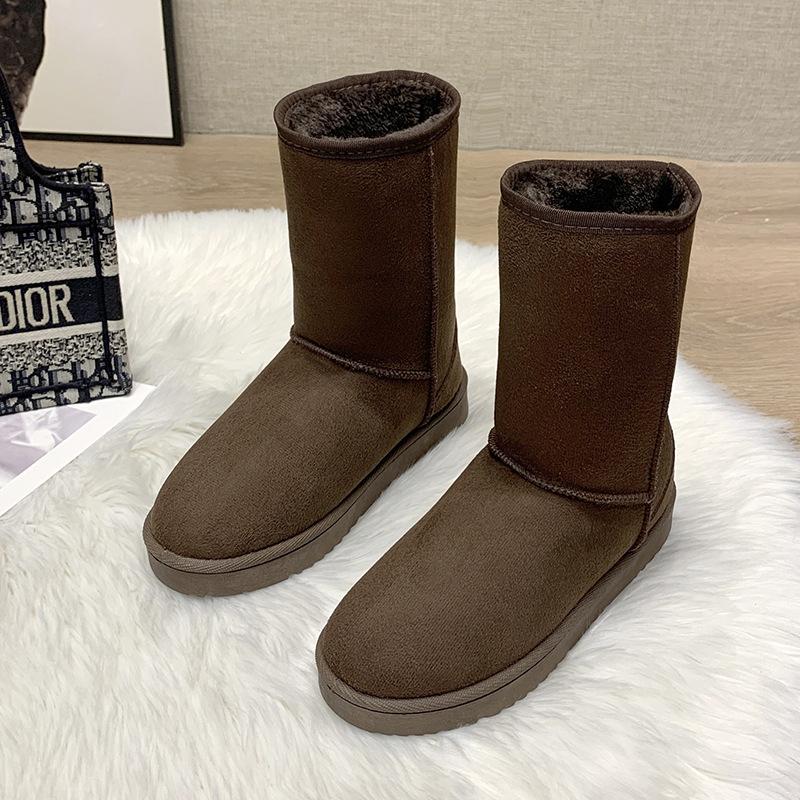 

2025 winter new snow boots women s large size basic couple high cotton boots snow boots 44