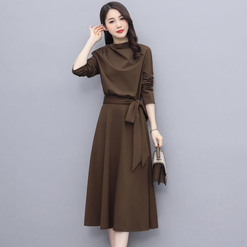 2026 Spring and Autumn New Casual Dress for Women, Elegant Slim-Fit Waist-Cinching Dress