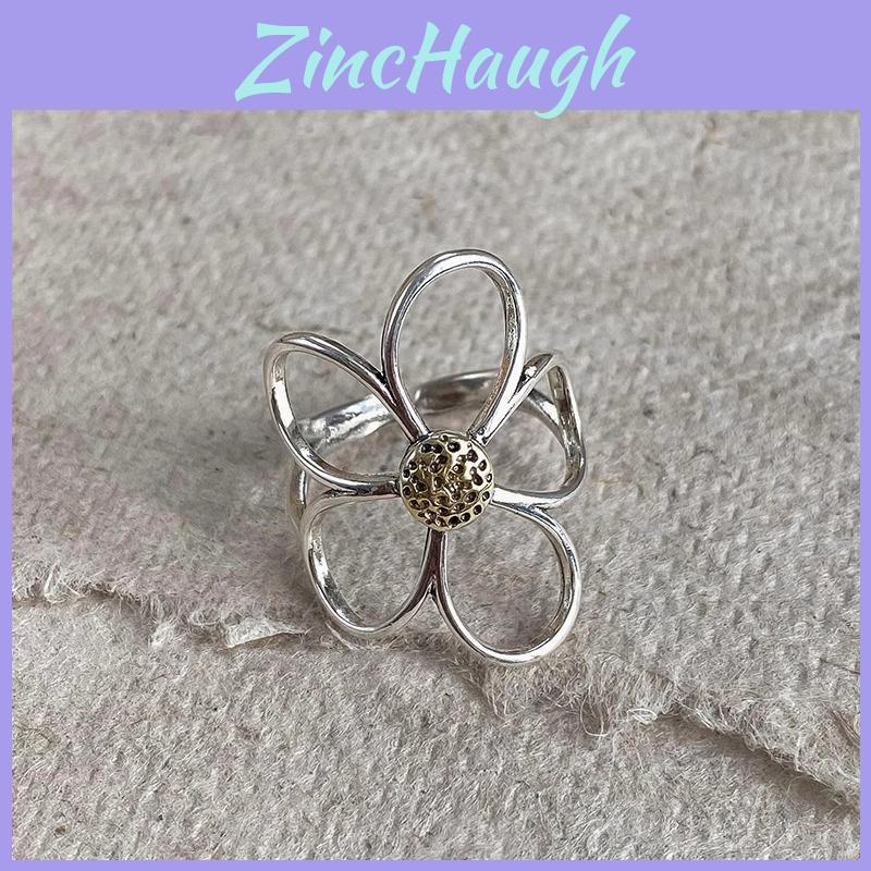 Unique Vintage Inspired Daisy Flower Design Adjustable Copper Ring For Women Fashion