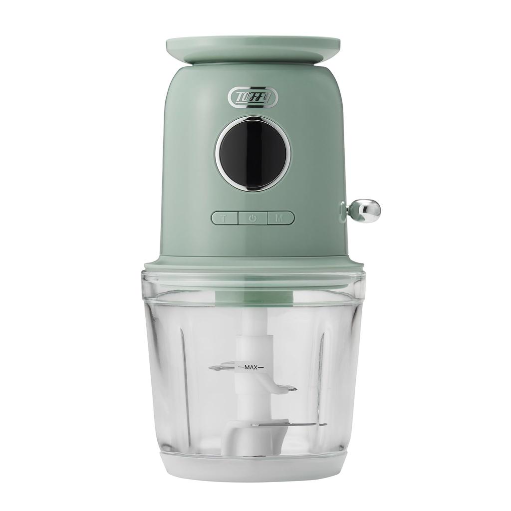 Toffy K-CH2 Rechargeable Multi-Food Processor with Scale, Pale Aqua