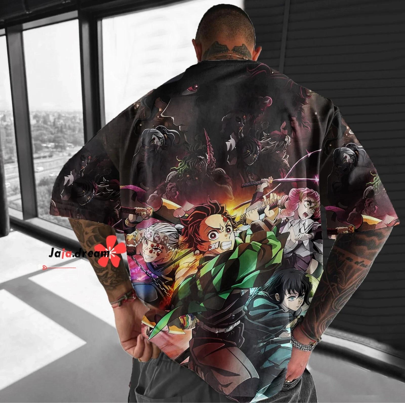 Demon Slayer Cosplay Anime Manga T-Shirt Tee Casual Costumes Polyester 4XL