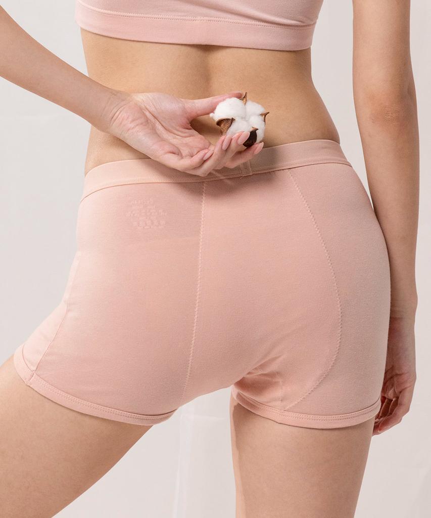 Ssaikeullin Organic Pure Cotton Period Panties - Boxer (Apricot)
