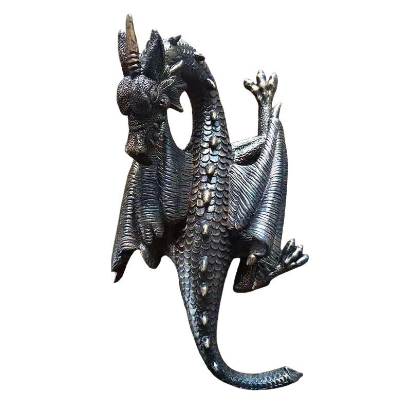 Courtyard with Raised Head and Tail Flying Dragon Horticultural Ornaments Garden Home Decoration Fun Ornaments Resin Crafts