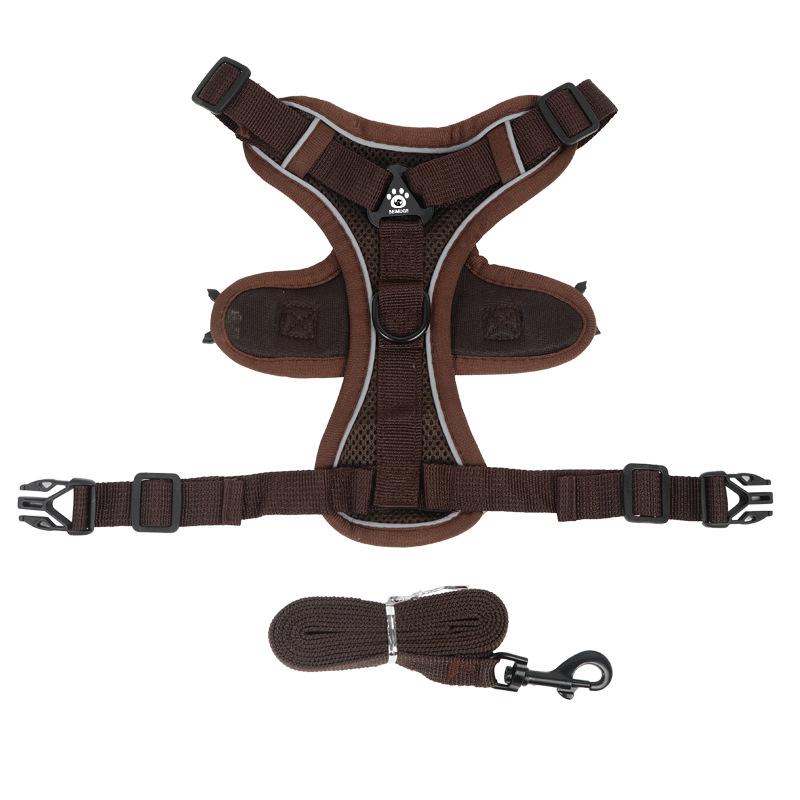 Pet Chest and Shoulder Strap Vest Style, Suitable for Both Cats and Dogs, Breathable Dog Shoulder Strap, Anti-escape Dog Leash