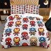 Cute Marvel Superhero Duvet Cover Set Comforter Cover Bedding Set No Filler For Teens Bedroom Living Room Decor