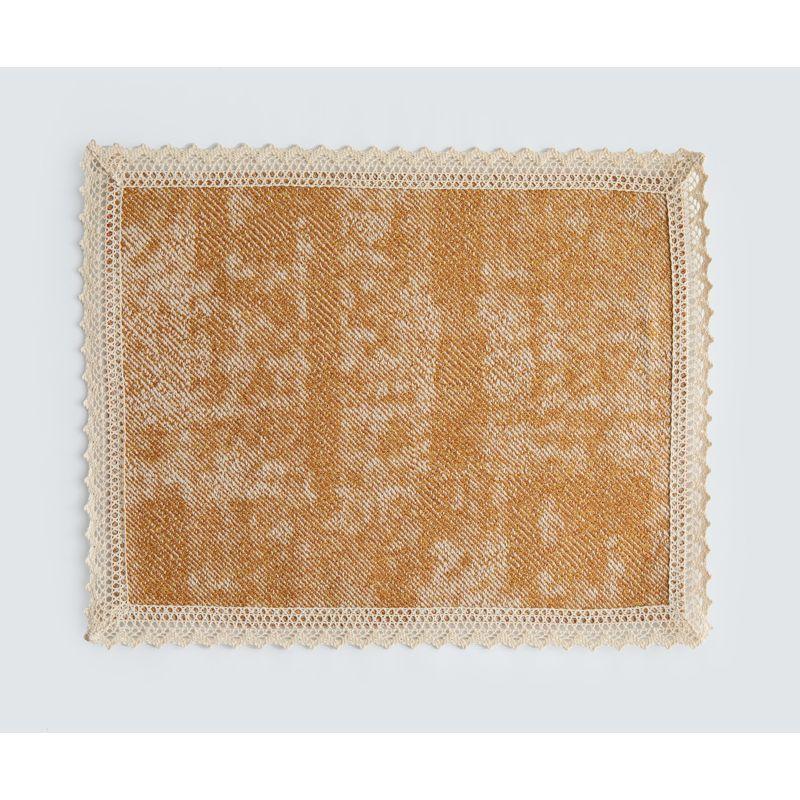 

Scandinavian Modern Minimalist Cotton Linen Fabric Lace Non-Slip Square Western Food Placemat Placemat Mat Placemat Heat Proof Mat Yellow deciduous leaf (single piece) 30x30cm