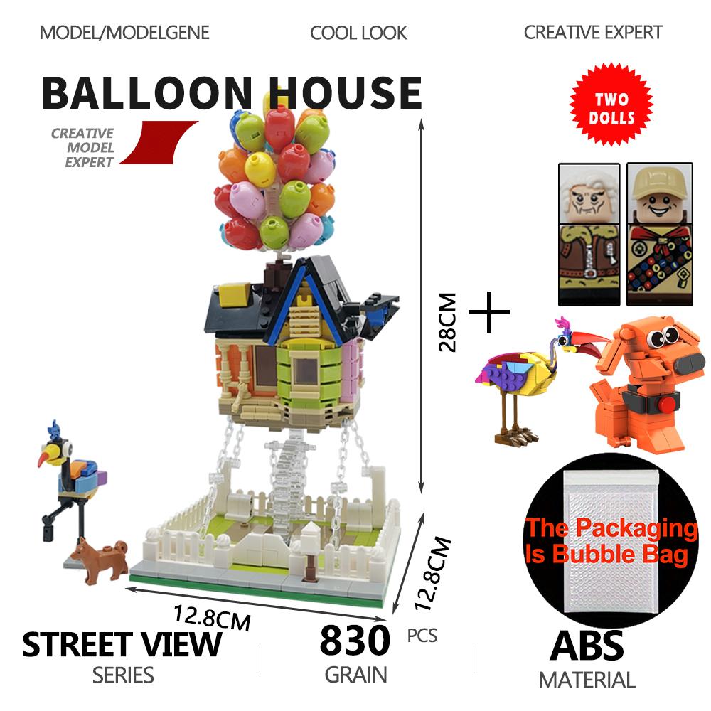 Street View Flying House Worldwide Building Blocks MOC Creative Expert City Model Series Bricks Classic Film Toys For Kids Gifts
