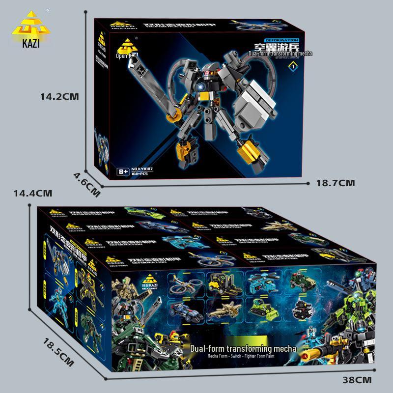 KaiZhi 8107 Transforming Mecha Building Blocks: Educational Toy Model for Kids