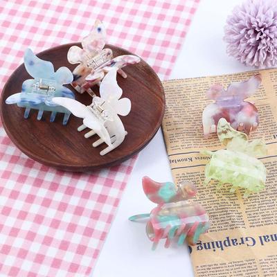 Fashion Sweet Women Acetic Acid Butterfly Girls Crab Clips Butterfly Hair Clips Headwear Hair Claw