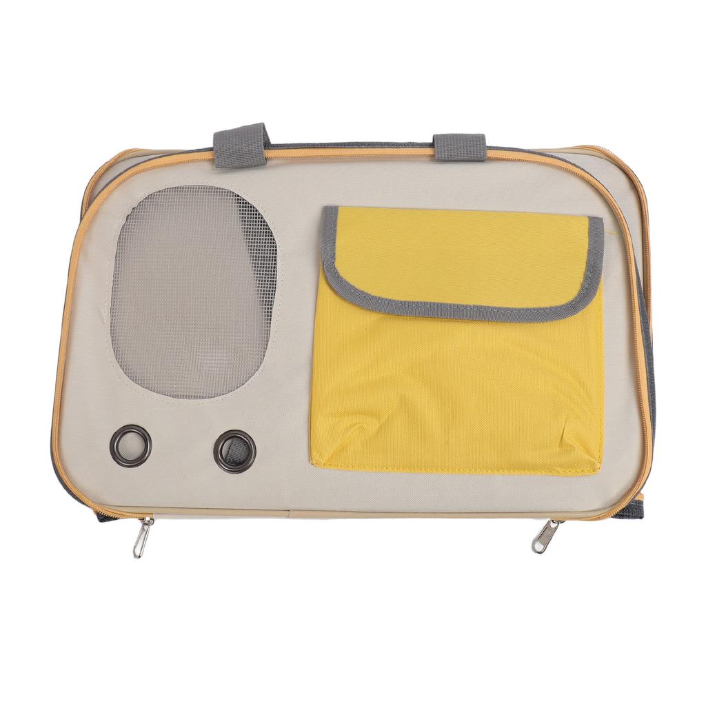 Pet Carrier Bag Brthable Foldable Oxford Cloth Steel Wire Frame Cat Travel Handbag with   Strap for Outdoor