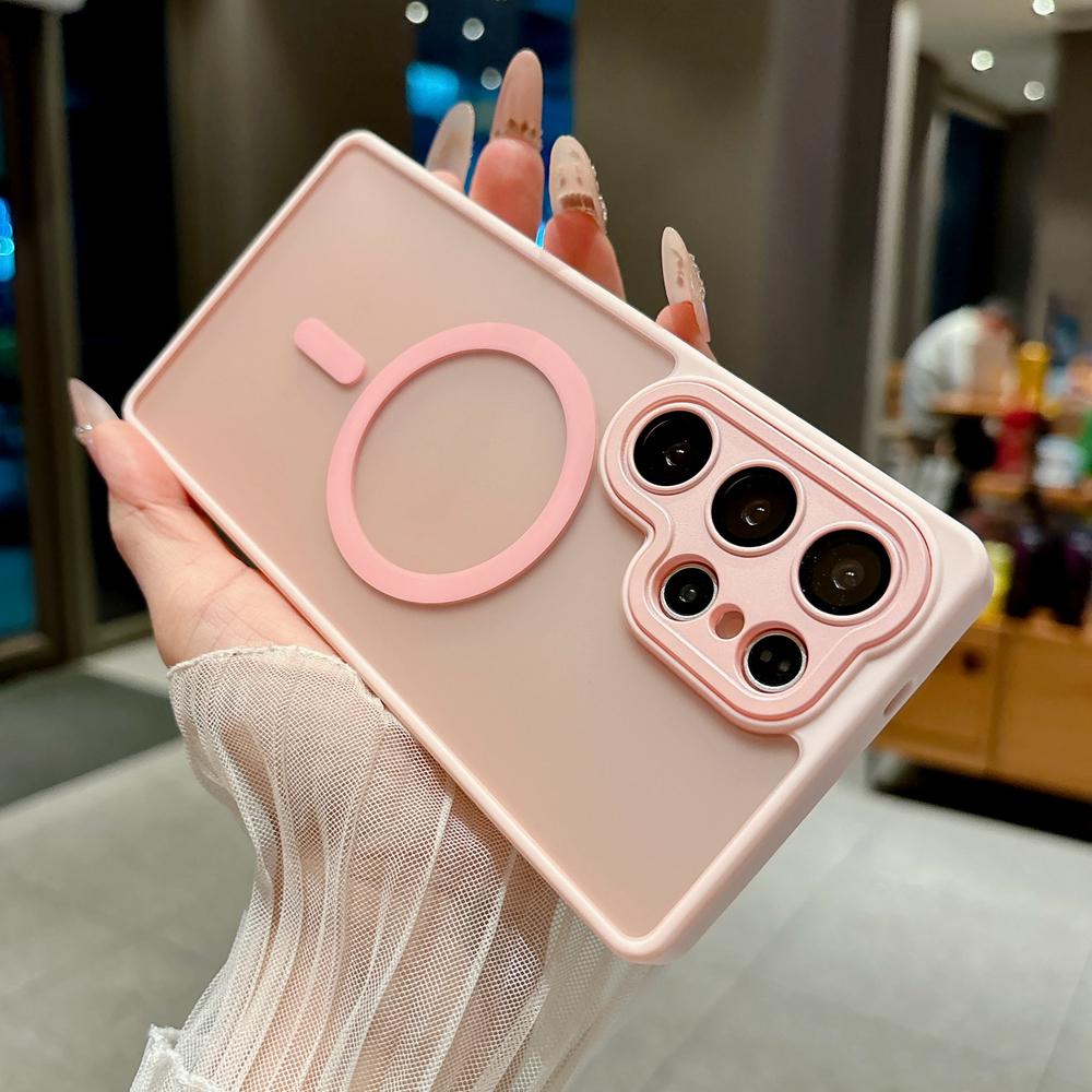 KEYSION Luxury Matte Translucent Magnetic Case for Samsung Galaxy S25 S26 Ultra 5G S26+ S25 FE Shockproof Armor Phone Cover