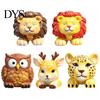 Resin Car Interior Decoration Cute Animal Vent Clip Air Freshener with Aroma Pad, Lion Gift for Owners Leopard Deer Owl Dashboard Ornament,
