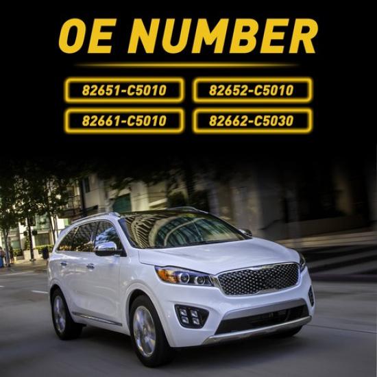 Exterior Rear Front Door Handle Set For 2016- Kia Sorento Left & Right 1/2/4