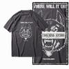 Coolmind X0027 100 Cotton Wolf Print Exclusive Graphic Unisex T Shirt Big Size Streetwear Unisex Tshirt Tshirt for Unisex Tee Shirt