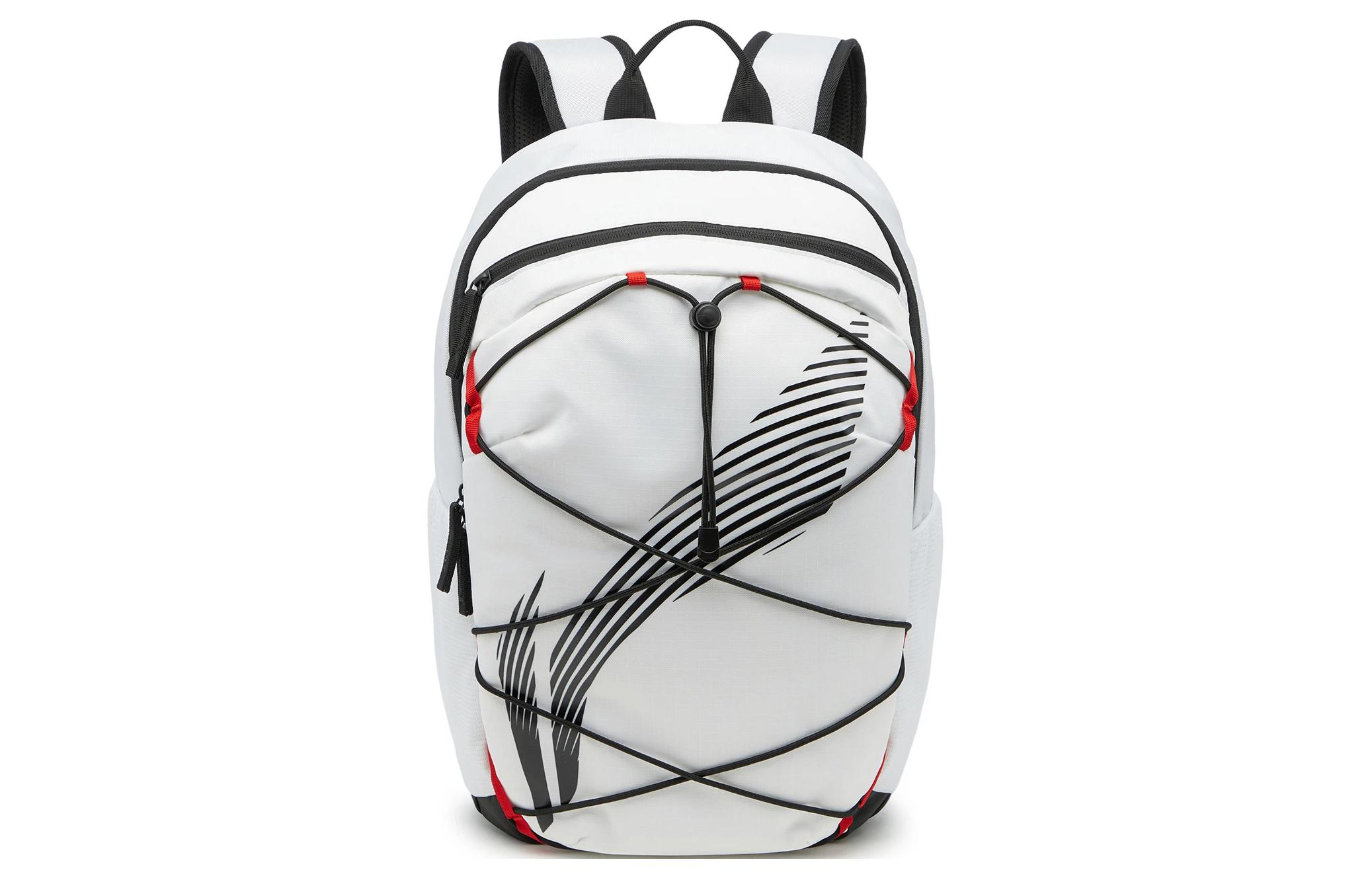 Li Ning Fitness Series Polyester Backpack Unisex White ABSU013-3