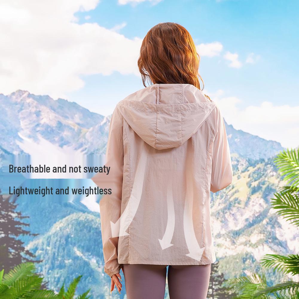 Lightweight Unisex Ice Silk Sun Protection Hooded Jacket - Breathable, Comfortable for Outdoor Wear