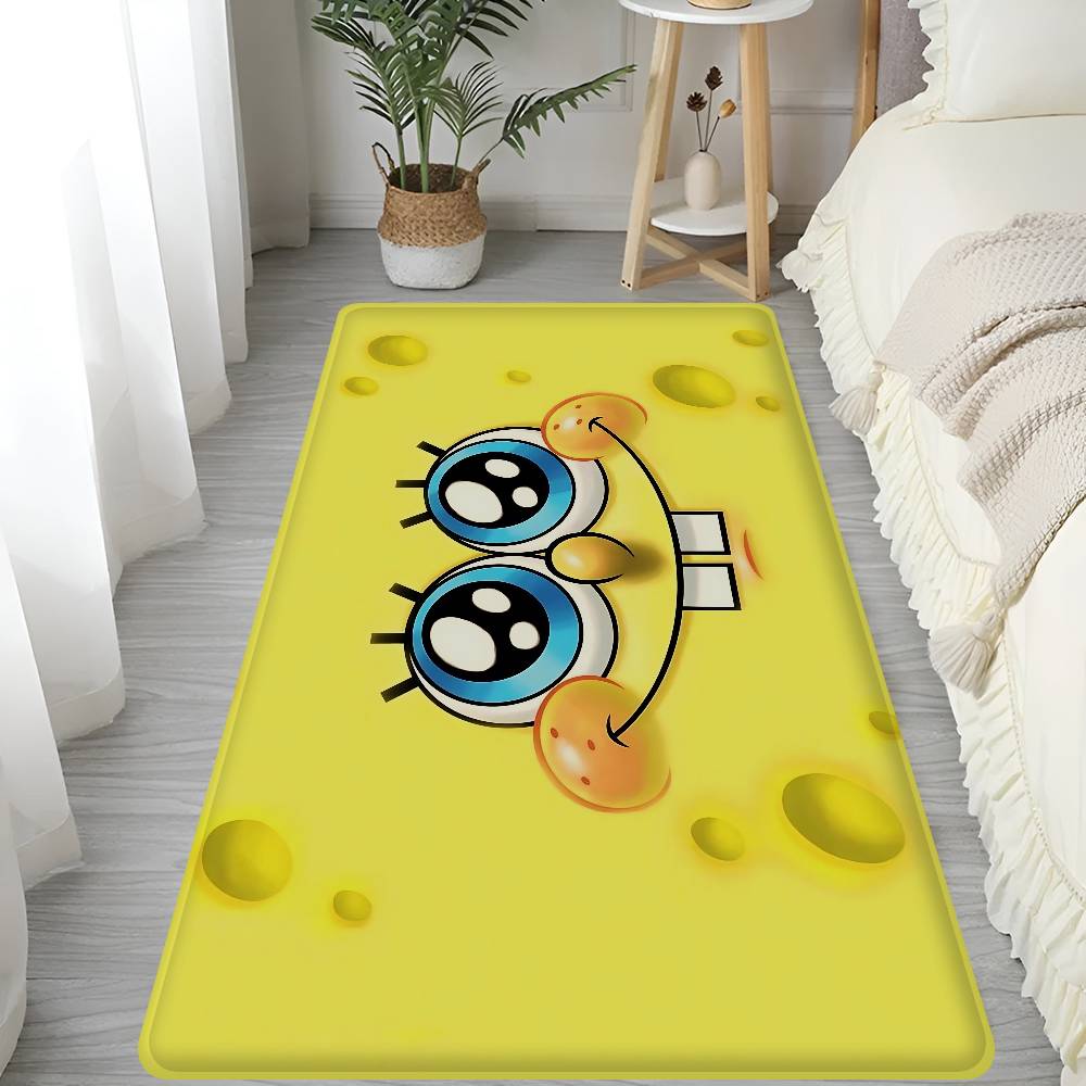 Cartoon S-Sponge-B-Bob Kitchen Mat Kids Room Bedroom Decoration Balcony Anti-Slip Doormat Living Room Alfombra