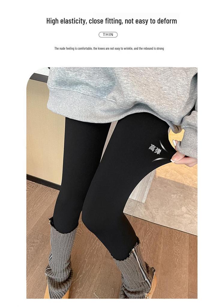 Women's Spring Slimming Yoga Pants - Thin Style, Warm Cotton, Lambswool, Butt Lifting, Base Layer