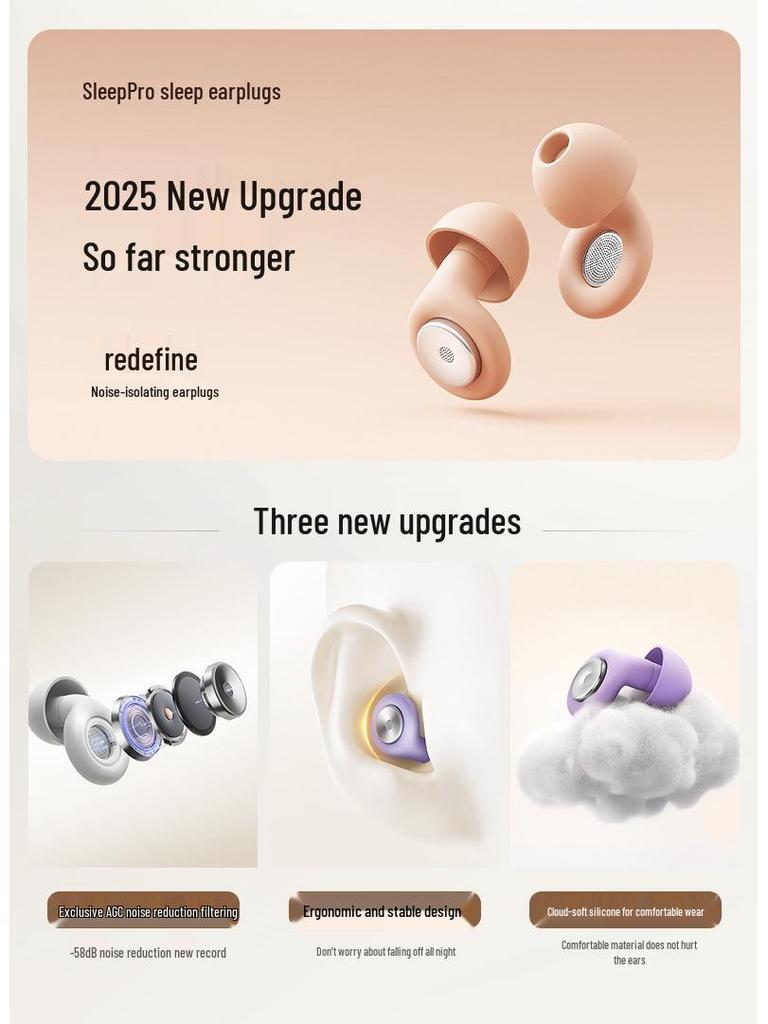 Super Soundproof Earplugs for Sleep - Comfortable, Noise-Reducing, Gentle On Ears, Ideal for Snoring Reduction