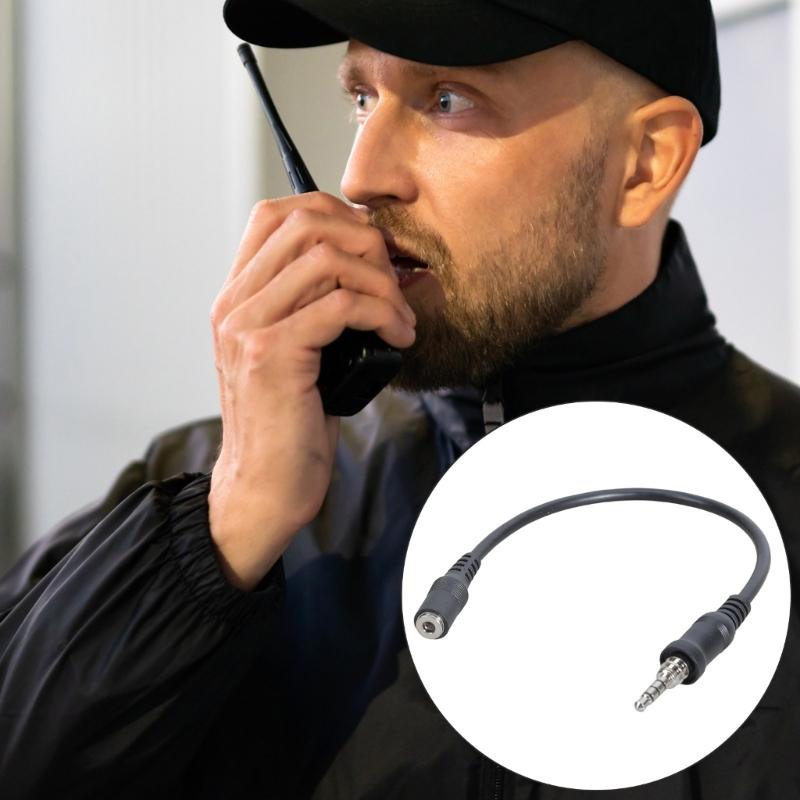 Efficient 3.5mm Headphone Converter Cable for VX6R VX7R VX-7R VX-6R VX-177 VX170 Handheld Transceivers ABS Metal Design