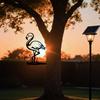 2PCS Peeking Donkey Flamingo Metal Garden Stake Yard Outdoor Decor