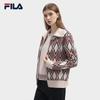FILA Women's Geometric Jacquard Lapel Knit Cardigan