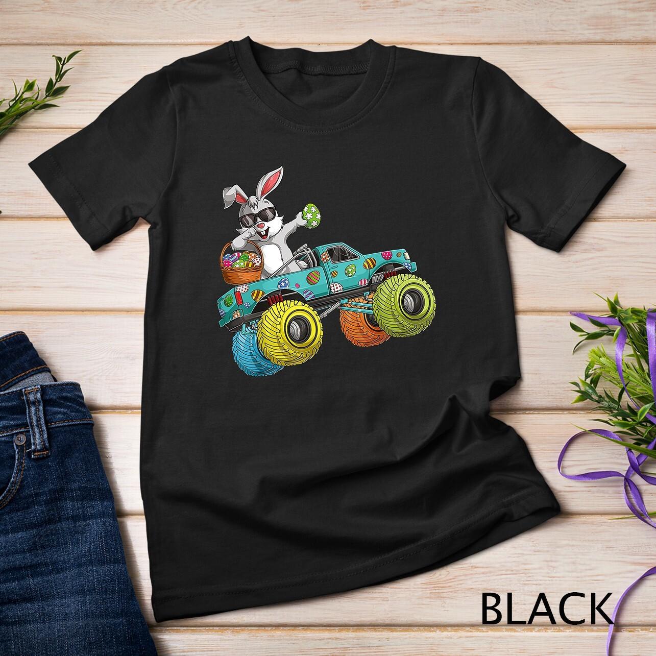Dabbing Bunny Happy Easter Monster Truck Lovers Boys T-Shirt Mens Womens Tees Top Unisex T-Shirt Mens Womens Tees Top 3XL