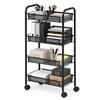 Mobile Multi-Layer Storage Cart for Kitchen and Bathroom